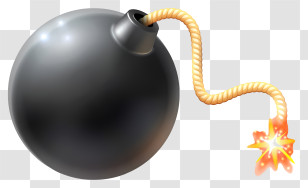 Timer Bomb - Cartoon Bomb With Lit Fuse Transparent PNG