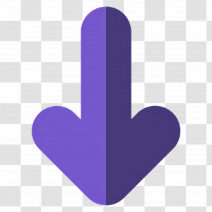 Arrow Down - Purple Downward Arrow Icon Transparent PNG