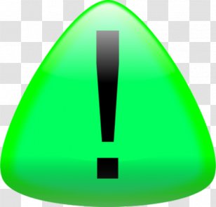 Exclamation Mark Triangle Sign Green Clip Art - Red - Round Transparent PNG
