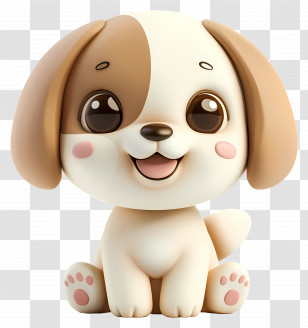 Kawaii Cute Puppy - Cute Cartoon Puppy Illustration Transparent PNG