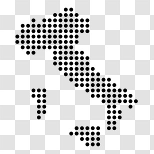 Italy Map - Dotted Map Of Italy Transparent PNG