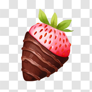 Chocolate Strawberry - Chocolate-Covered Strawberry Treat Transparent PNG