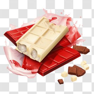 Milk Chocolate - Delicious White And Milk Chocolate Bars Transparent PNG