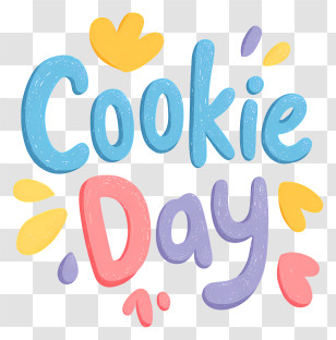 Cookie Day - Cookie Day Cute Doodle Lettering Transparent PNG