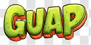 Word Guap - Green GUAP Text Illustration Transparent PNG