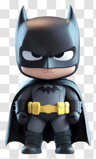 Cartoon Batman - Cute Batman Action Figure Transparent PNG