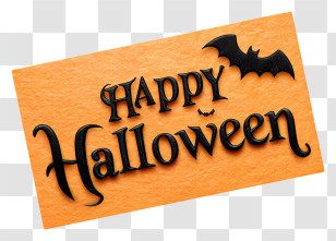 Halloween Text - Happy Halloween Sign Transparent PNG