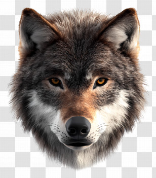 Wolf Face - Gray Wolf Illustration Transparent PNG