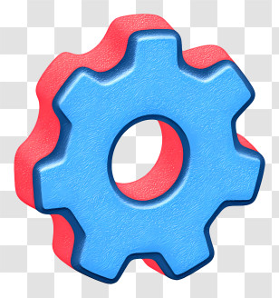 Business Solution - Blue And Red Gear Illustration Transparent PNG