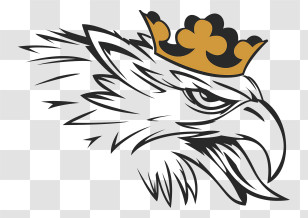 Eagles Logo - Eagle With Crown Emblem Transparent PNG