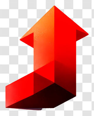 Solid Red Upward Arrow - Red Upward Arrow Symbol Transparent PNG