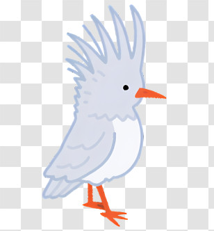 Bird - Cute Bird With Spiky Feathers Transparent PNG