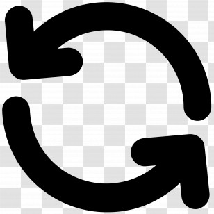 Circle Arrow - Black Circular Refresh Arrow Transparent PNG
