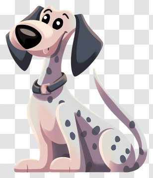 Cartoon Dog - Cartoon Dalmatian Dog Transparent PNG