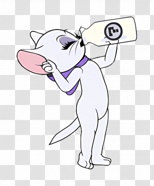 Toodles Galore - Cartoon White Mouse Drinking Milk Transparent PNG