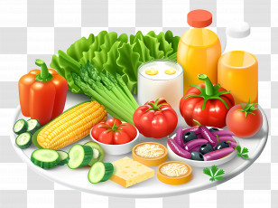 Healthy Food - Fresh Vegetables And Food Transparent PNG