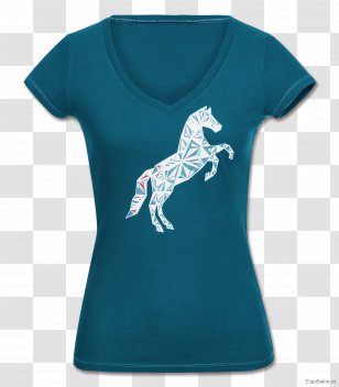T-shirt Clothing Equestrian Sleeve Blouse - Neck Transparent PNG