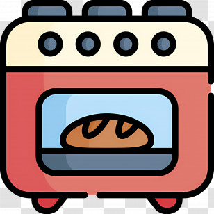 Oven - Oven With Bread Icon Transparent PNG
