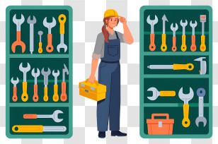 Mechanic And Tool Display Transparent PNG