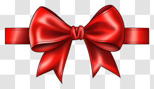 Red Ribbon - Red Satin Ribbon With Bow Decoration Transparent PNG
