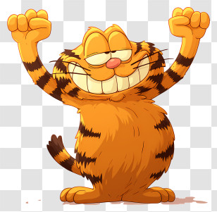 Garfield - Orange Cat Cartoon Character Transparent PNG