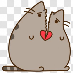 I Am Pusheen The Cat GIF Kitten - Heart Transparent PNG