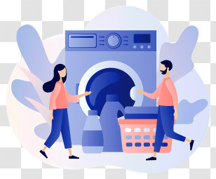 Washing Machine - People Doing Laundry Transparent PNG