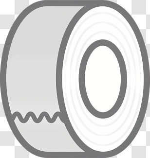 Icon - Gray Adhesive Tape Roll Transparent PNG