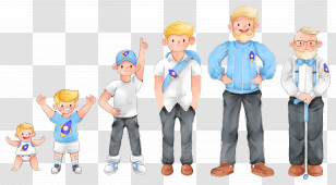 Human Life Cycle - Life Stages From Baby To Elder Transparent PNG