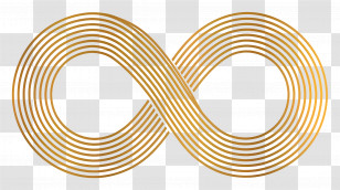 Golden Infinity Symbol - Golden Infinity Symbol Illustration Transparent PNG