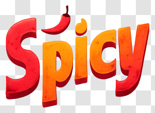 Spicy Logo - Spicy Bold Text Logo Transparent PNG