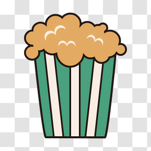 Icon - Striped Popcorn Bucket Drawing Transparent PNG