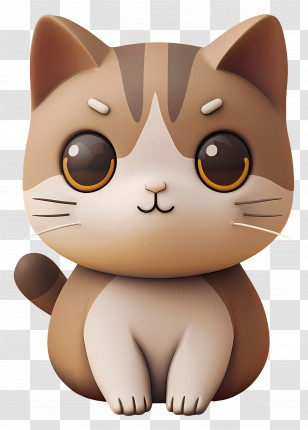 Cat - Adorable Cartoon Cat Transparent PNG