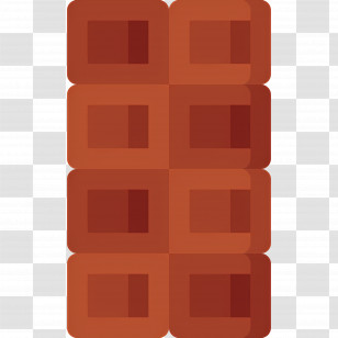 Chocolate Bar - Brown Chocolate Bar Block For A Sweet Treat Transparent PNG