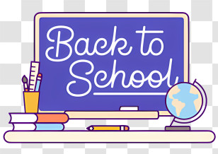 Icon - Back To School Chalkboard Illustration Transparent PNG