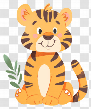 Tiger - Cartoon Tiger Cub Illustration Transparent PNG