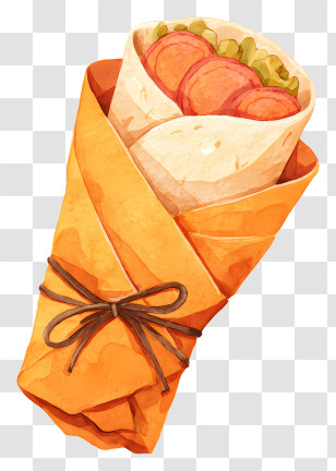 Shawarma Wrap - Delicious Wrapped Sandwich Transparent PNG