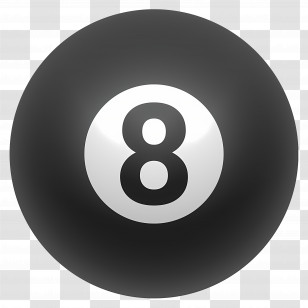 Pool 8 Ball Emoji - Magic 8 Ball For Fortune Telling Transparent PNG