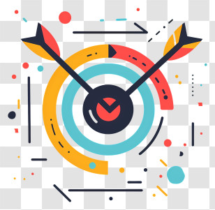 Target With Arrow - Target With Arrows Hitting Bullseye Transparent PNG