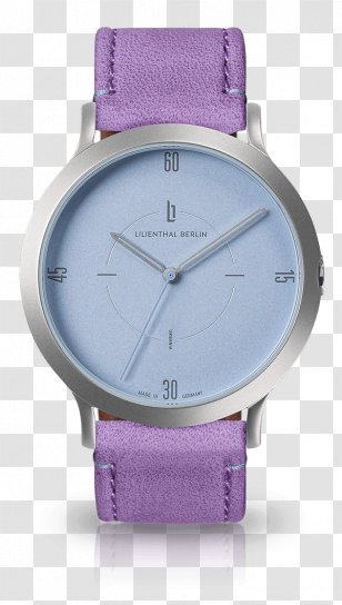 Lilienthal Berlin Watch Mengenlehreuhr Quartz Clock - Magenta Transparent PNG