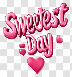 Sweetest Day - Sweetest Day Celebration Graphics With Pink Hearts Transparent PNG
