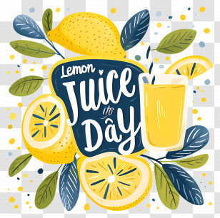 Lemon Juice Day - Refreshing Lemon Juice Day Celebration Transparent PNG