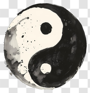 Yin Yang - Watercolor Yin-Yang Symbol Transparent PNG