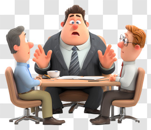 Business Meeting Cartoon Discussion Transparent PNG