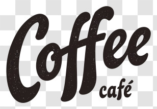 Coffee Logo - Coffee Cafe Text Transparent PNG