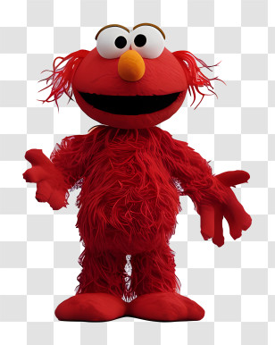 Elmo - Friendly Red Furry Character Transparent PNG