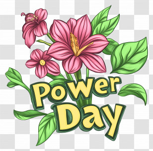 World Plant Power Day - Power Day Floral Illustration Transparent PNG