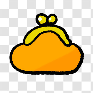 Icon - Yellow Decorative Cartoon Coin Pouch Transparent PNG