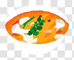Thai Food - Spicy Tom Yum Soup Bowl Transparent PNG