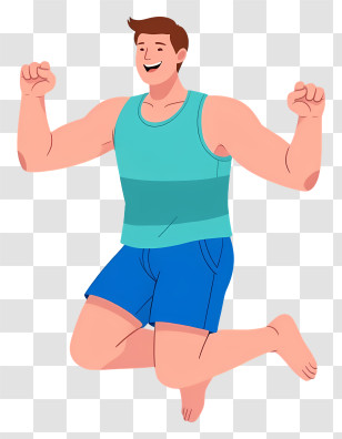 Man Feeling Happy - Happy Man Jumping With Joy Transparent PNG